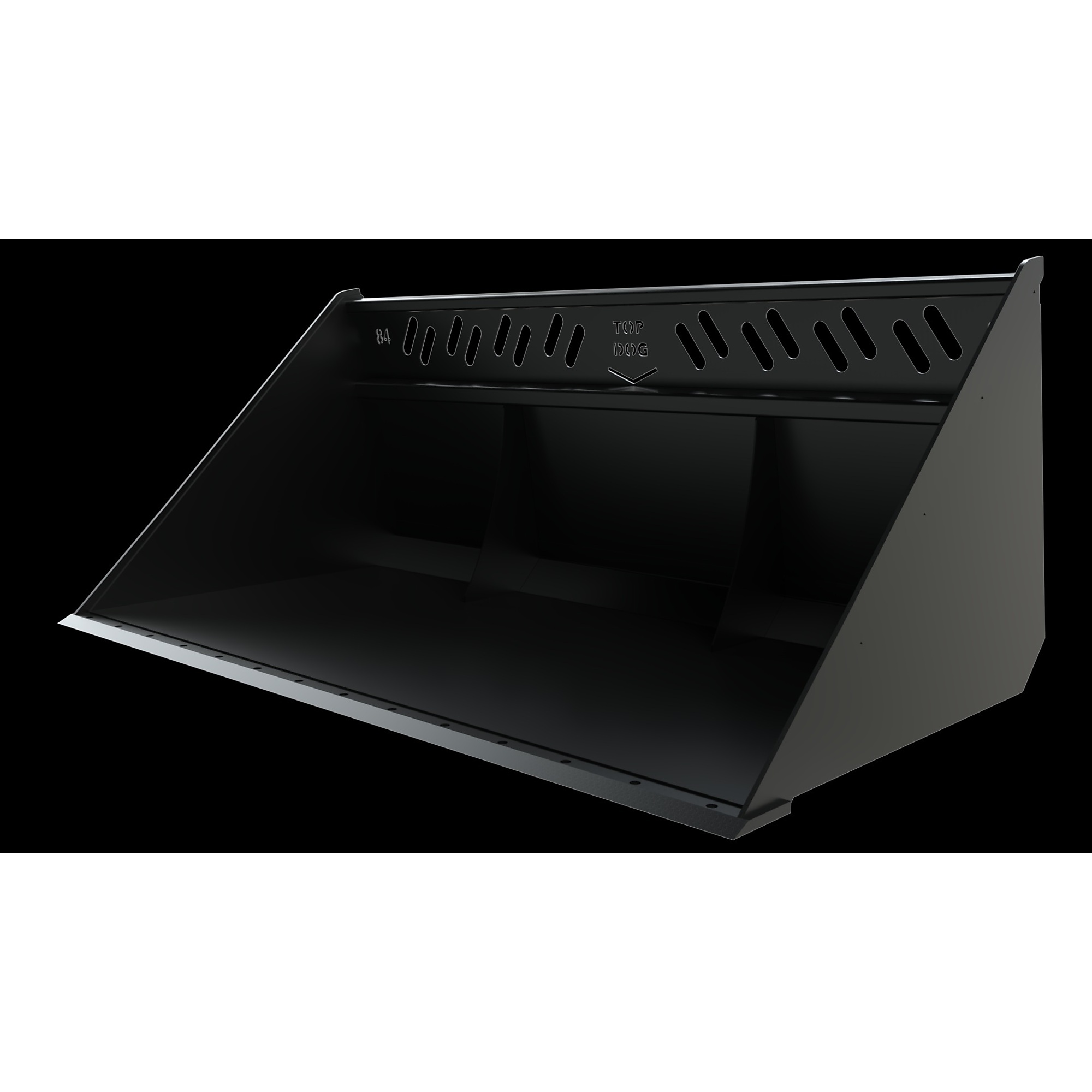 Top Dog Attachments Screen Snow Bucket — 96in., GR50 Steel, Powder-Coated, Universal Skid Steer Mount, Model# 9000256